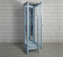 фото Шкаф "Leontina Blue" для посуды узкий/низкий арт ST9319B в интерьере