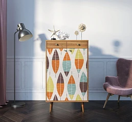красивые Комод "Berber" два ящика и дверки 48 принт арт BB46/Print_48 на заказ