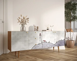 Комод "Berber" удлиненный арт BB11/Print_51 на заказ в интернет-магазине