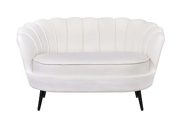 Диван ракушка Pearl Double Beige на черных ножках в интернет-магазине