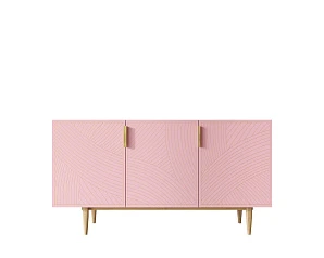 купить красивый Комод с тремя дверками "Line" LN02/GR1/pink в интернет-магазине