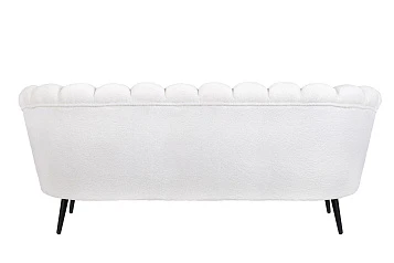Диван ракушка для гостиниц Pearl Triple Boucle на черных ножках