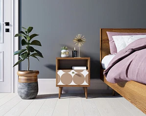 купить красивые Тумбочка "Berber" с одним ящиком 17 принт арт BB06/Print_17, разноцветная в интернет-магазине