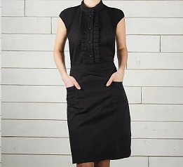 купить красивые Фартук черный с оборкой