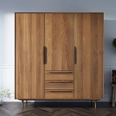 красивый Шкаф в скандинавском стиле "Bruni" трехстворчатый арт BR27/3