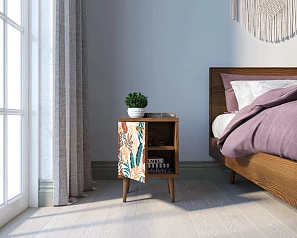 красивые Тумбочка "Berber" с дверкой 25 принт арт BB21/Print_25, разноцветная