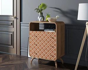 красивые Высокий комод "Ellipse print" с тремя ящиками принт 3 арт EL04/print_3 на заказ