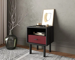 Тумбочка с нижним ящиком "Emerson" арт EM17/red/L на заказ в интернет-магазине