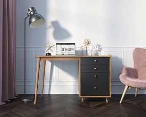 заказать Стол рабочий "Berber" принт 33 с одной тумбой арт BB31/Print_33 в интернет-магазине