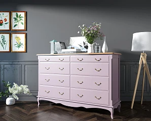 красивые Комод Leontina Lavanda на восемь ящиков арт ST9316/2L в интернет-магазине
