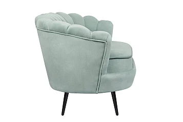 Диван ракушка Pearl Double Green на черных ножках