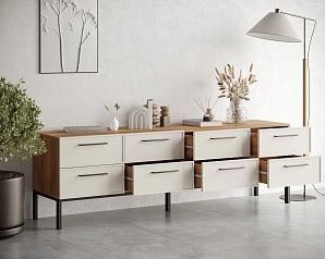 заказать Комод с восемью ящиками "Nicole" арт NEM03 в интернет-магазине