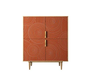 заказать Большой комод с четырьмя дверками "Line" R19/red в интернет-магазине