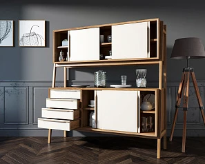 фото Буфет "Bruni white" широкий арт BR37WH