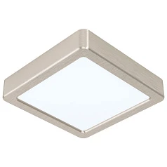 заказать 99252 Светодиодный накладной светильник FUEVA 5, 10,5W (LED), 160х160, H28, 1350lm, 4000K, сталь, нике в интернет-магазине