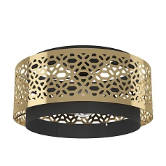 заказать 43979 Потолочный светильник SANDBACH, 1X40W (E27), ?420, сталь, черный, латунь