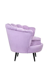Низкое кресло ракушка Pearl Purple на черных ножках в интернет-магазине