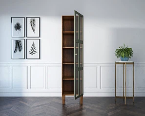 заказать стильные Шкаф одностворчатый "Andersen" с рифлеными стеклами арт AN13