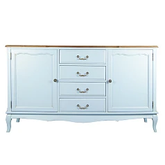 купить стильные Голубой комод Leontina с дверками и ящиками арт ST9351B в интернет-магазине