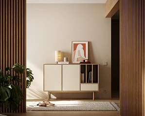 Комод с двумя дверками и ящиком "Alice" арт ALC02 в интерьере