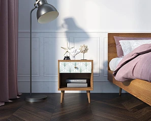 купить Тумбочка "Berber" с открытой полкой 38 принт арт BB33/Print_38, разноцветная