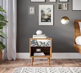 заказать Тумбочка "Berber" с открытой полкой 50 принт арт BB33/Print_50, разноцветная