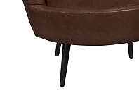 Низкое кресло ракушка Pearl Brown V2 на черных ножках