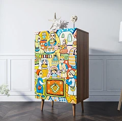купить стильные Комод высокий "Berber" 1 принт арт BB10/Print_01 в интернет-магазине