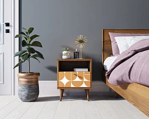 купить Тумбочка "Berber" с одним ящиком 14 принт арт BB06/Print_14, разноцветная