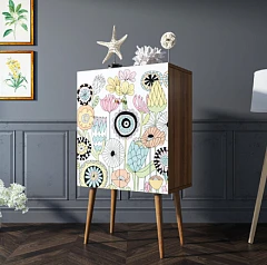 стильные Комод на высоких ножках "Berber"  арт BB09/Print_03