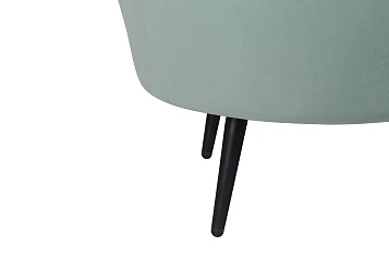 Диван ракушка для гостиниц Pearl Triple Green на черных ножках в интернет-магазине