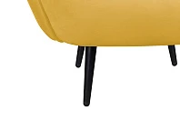 Мягкое кресло Benee Yellow на черных ножках