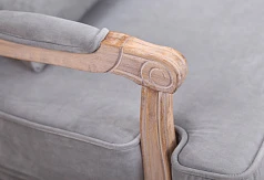 купить стильное Мягкое полукресло с подлокотниками Nitro Grey Velvet