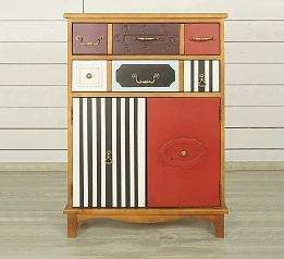 красивый Вертикальный комод Gouache Birch (2 ящика) арт G20016ETG/1