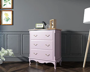 фото Комод Leontina Lavanda три ящика арт ST9356L в интерьере