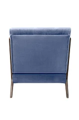 заказать Низкое кресло с деревянными подлокотниками Mody Sky цвет синий в интернет-магазине