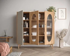 фото Шкаф трехстворчатый низкий Bubble арт BBL13