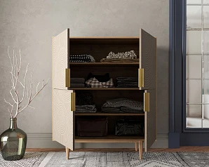 купить Большой комод с четырьмя дверками "Line" R19/beige