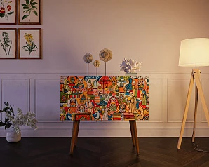 заказать Комод на высоких ножках "Berber" малый 1 принт арт BB13/Print_01 в интернет-магазине