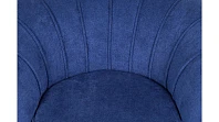 купить Низкое кресло ракушка Pearl синий на черных ножках