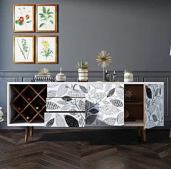 купить Комод "Berber" удлиненный с бутылочницей 9 принт арт BB15/Print_09