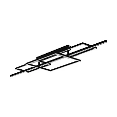 красивые 390282 Потолочный светильник диммируемый PUEBLA, 34,5W (LED), 3000K, 5100lm, L1500, B360, сталь, черный/пластик, белый на заказ