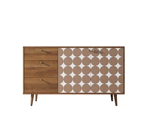 фото Комод "Berber" с двумя дверками и ящиками 17 принт арт BB05/Print_17 в интерьере