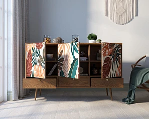 купить Комод "Berber" три дверки и три ящика 25 принт арт BB24/Print_25 в интернет-магазине