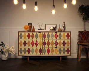 фото Комод "Bruni print" с ящиками и дверкой арт BR-02P