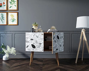 фото Комод на высоких ножках "Berber" малый принт 9 арт BB13/Print_09 в интерьере