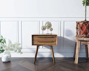 фото Тумба для прихожей в Скандинавском стиле "Bruni" с двумя ящиками в интерьере