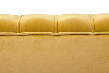 Дизайнерский диван Pearl Double Yellow на черных ножках