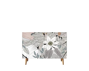 красивый Комод с принтом 50 "Berber" две дверки арт BB04/Print_50 на заказ