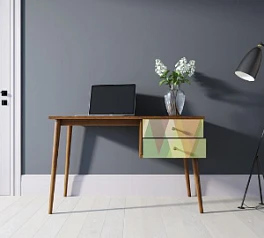 красивый Стол рабочий "Berber" принт 16 с одной тумбой арт BB20/Print_16 в интернет-магазине